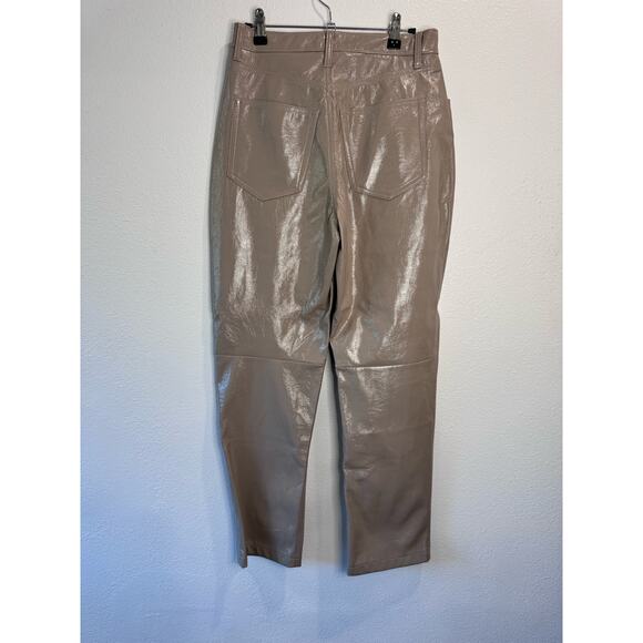 NWT Abercrombie The 90's Straight Ultra High Rise Faux Leather Pants size 28 - Picture 3 of 8
